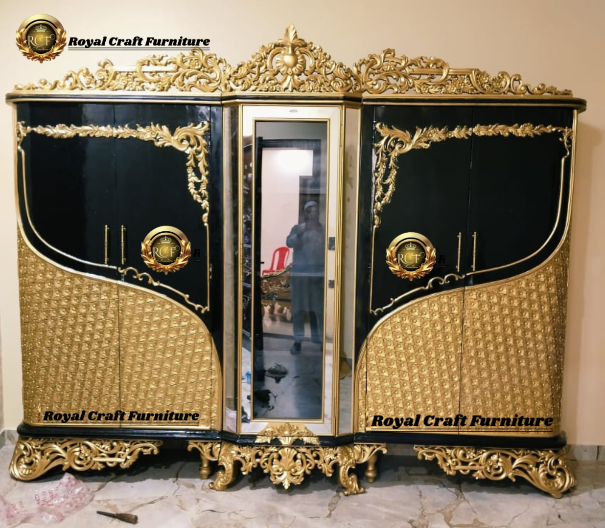 Royal Craft Furniture Turkish Style Furniture Bed, Dresser Mirror, Almirah, Crockry, Dinning Table, Sofa, Jhula - Image 3