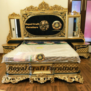 Royal Craft Furniture Turkish Style Furniture Bed, Dresser Mirror, Almirah, Crockry, Dinning Table, Sofa, Jhula