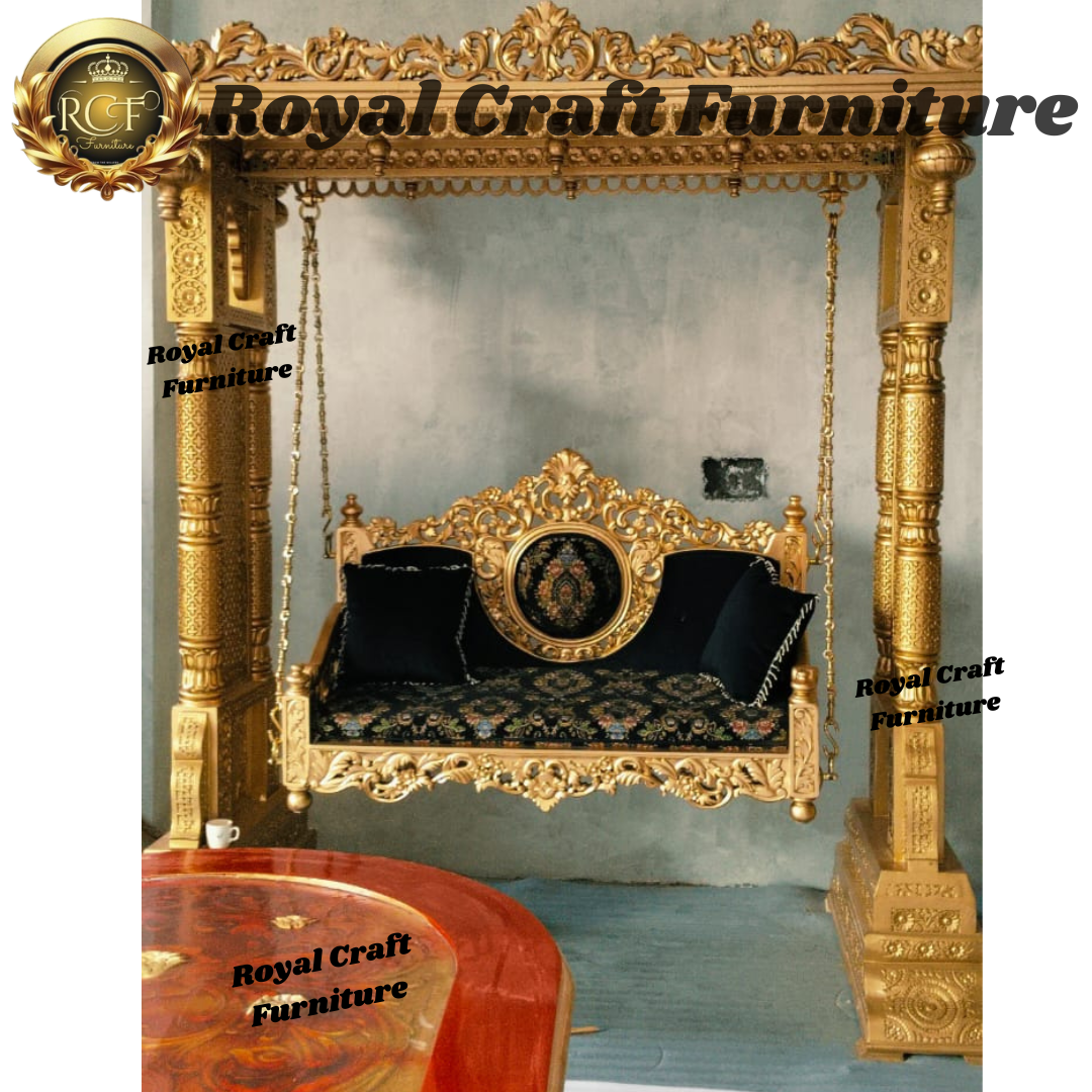 Royal Craft Furniture Turkish Style Swing Golden Deco Pu Finished Brass Chain - Image 7