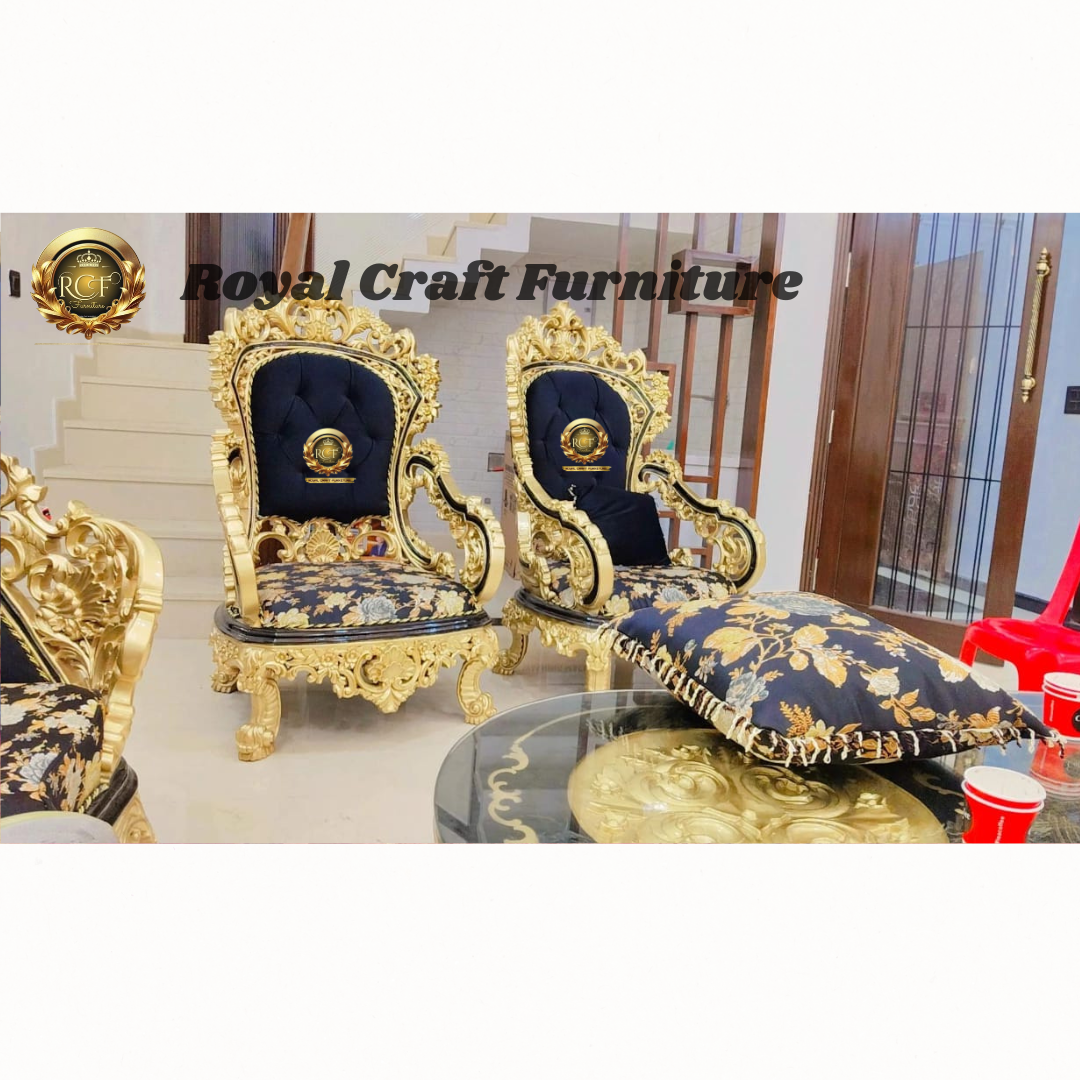 Royal Craft Furniture Turkish Style Furniture Bed, Dresser Mirror, Almirah, Crockry, Dinning Table, Sofa, Jhula - Image 9