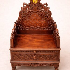 Royal Craft Furniture Durable Teak Wood Puja Chowki with Storage | Handcrafted