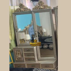 Royal Craft Furniture Double Mirror Dressing Table with Classic Design