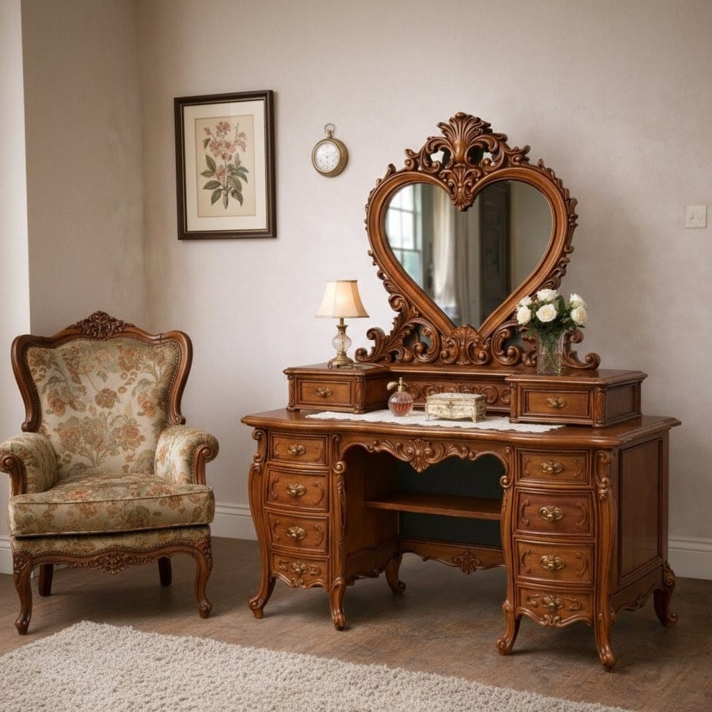 Royal Craft Furniture Carved Dressing Design Wooden
