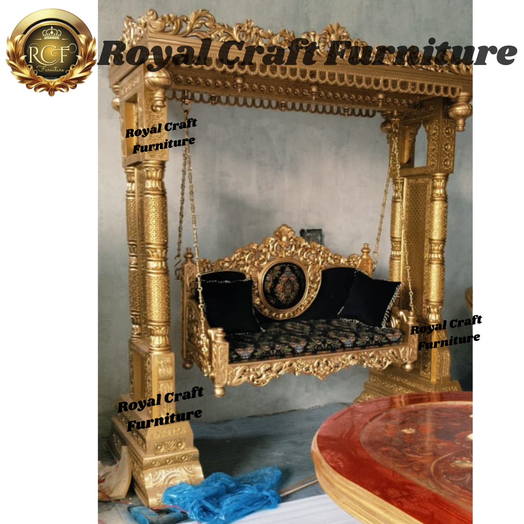 Royal Craft Furniture Turkish Style Swing Golden Deco Pu Finished Brass Chain - Image 8