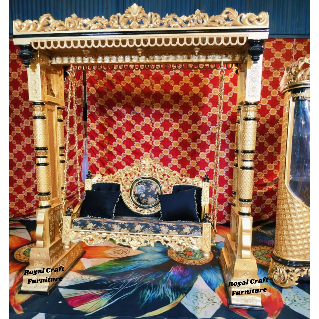 Royal Craft Furniture Turkish Style Furniture Bed, Dresser Mirror, Almirah, Crockry, Dinning Table, Sofa, Jhula - Image 10