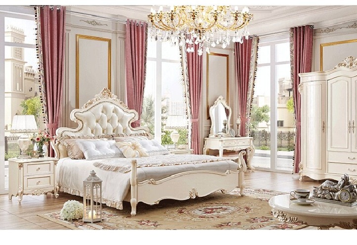 Royal Craft Furniture Italian Style Royal Luxury Tufted Design High End Bed