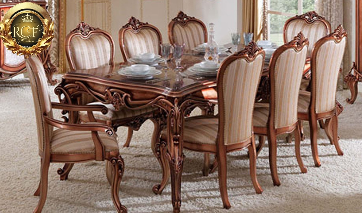 Royal Craft Furniture NCR Classic Style Antique Walnut Finish Dining Room Furniture - Image 2
