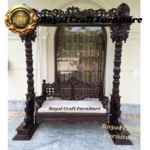 Royal Craft Furniture Royal Designer Swing Walnut Or Natural Polished Finished Finished with ss chain