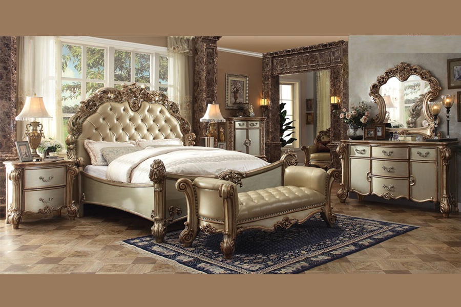 Royal Craft Furniture Royal Luxury High Carving Collection Bedroom Set