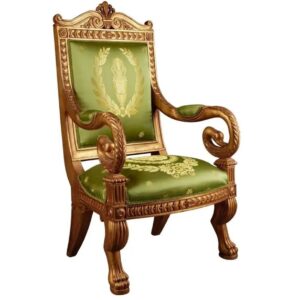 Royal Craft Furniture Maharaja Style Royal Golden Empire Arm Chair