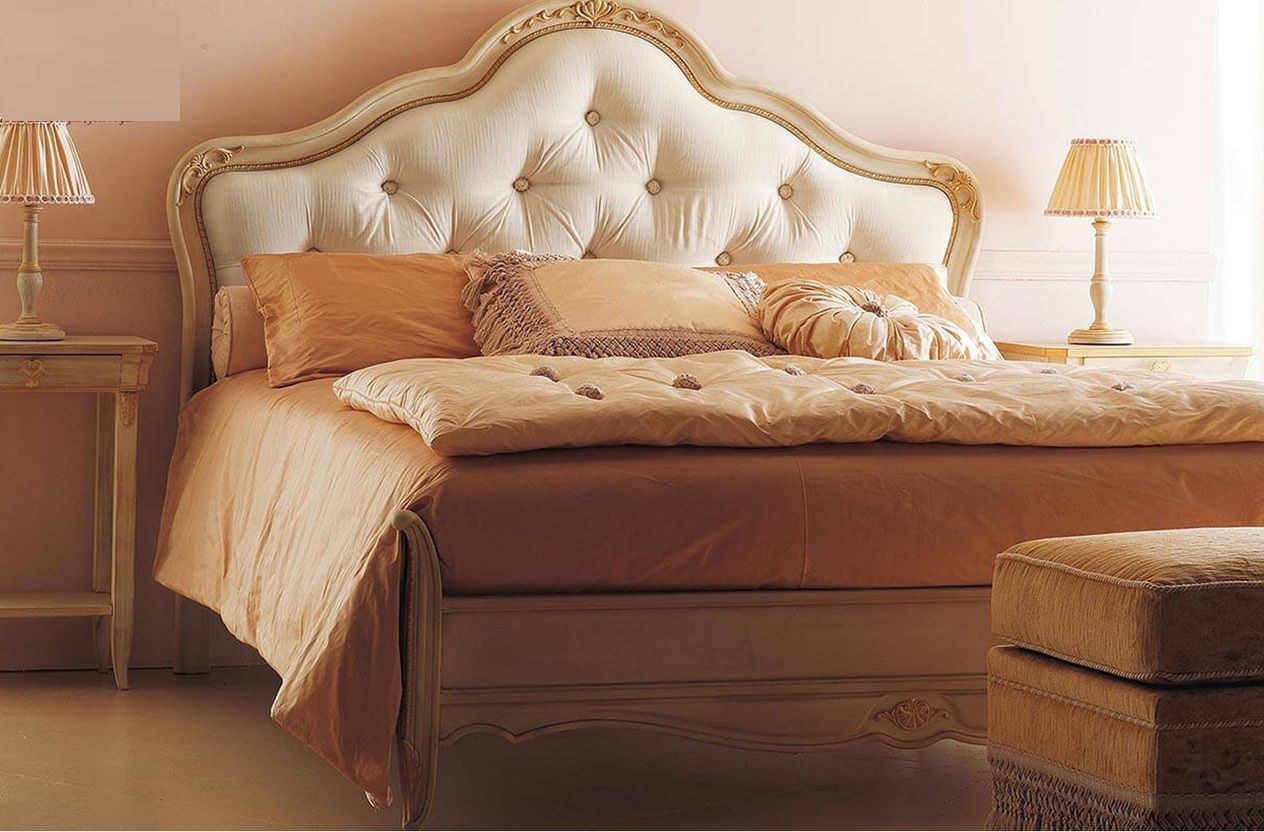 Royal Craft Furniture Chandigarh Classic Style Golden Wooden Bed - Image 4