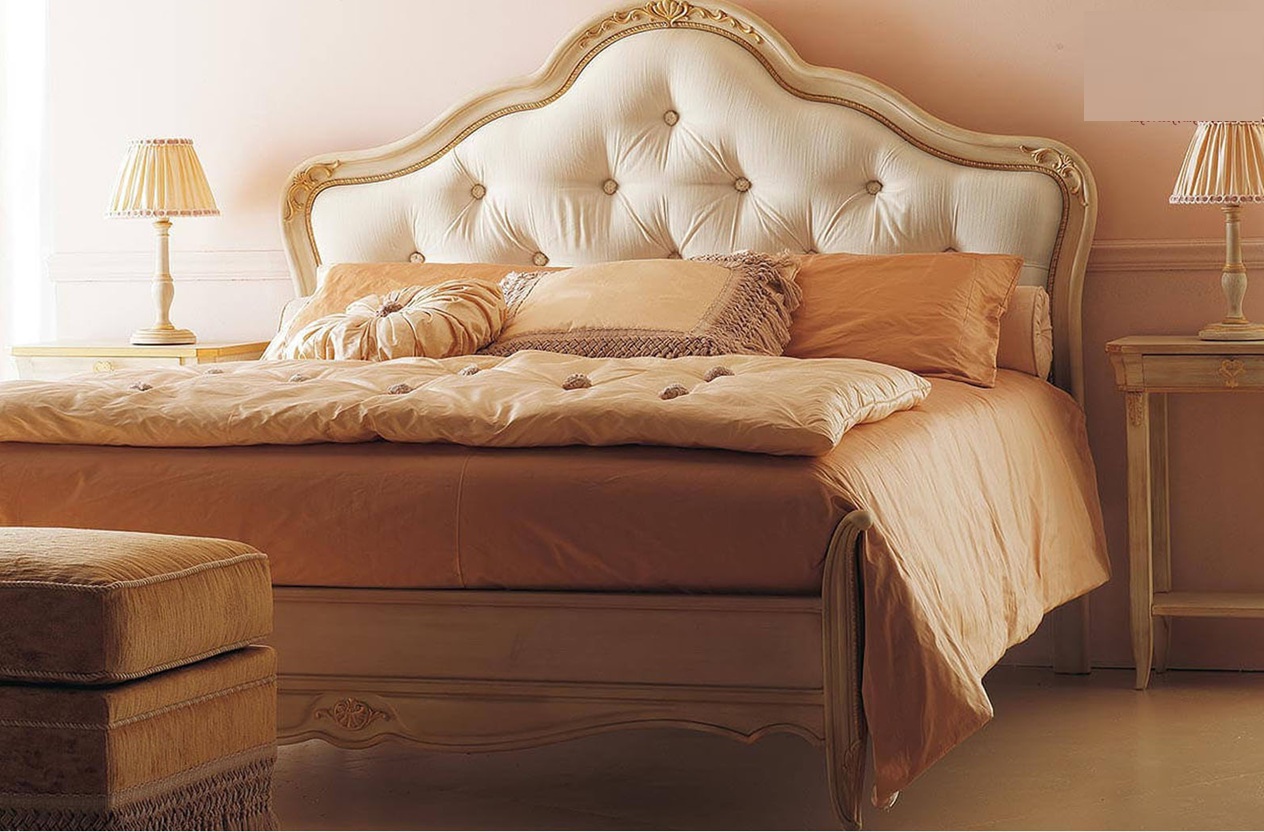 Royal Craft Furniture Chandigarh Classic Style Golden Wooden Bed - Image 5