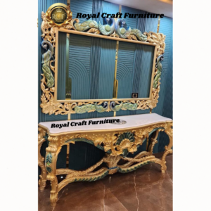 Royal Craft Furniture Peacock Designer Console Mirror Frame