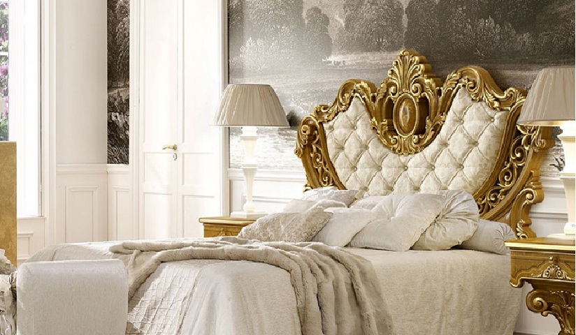 Royal Craft Furniture Luxury Hand Carved Classical Style Bed - Image 2
