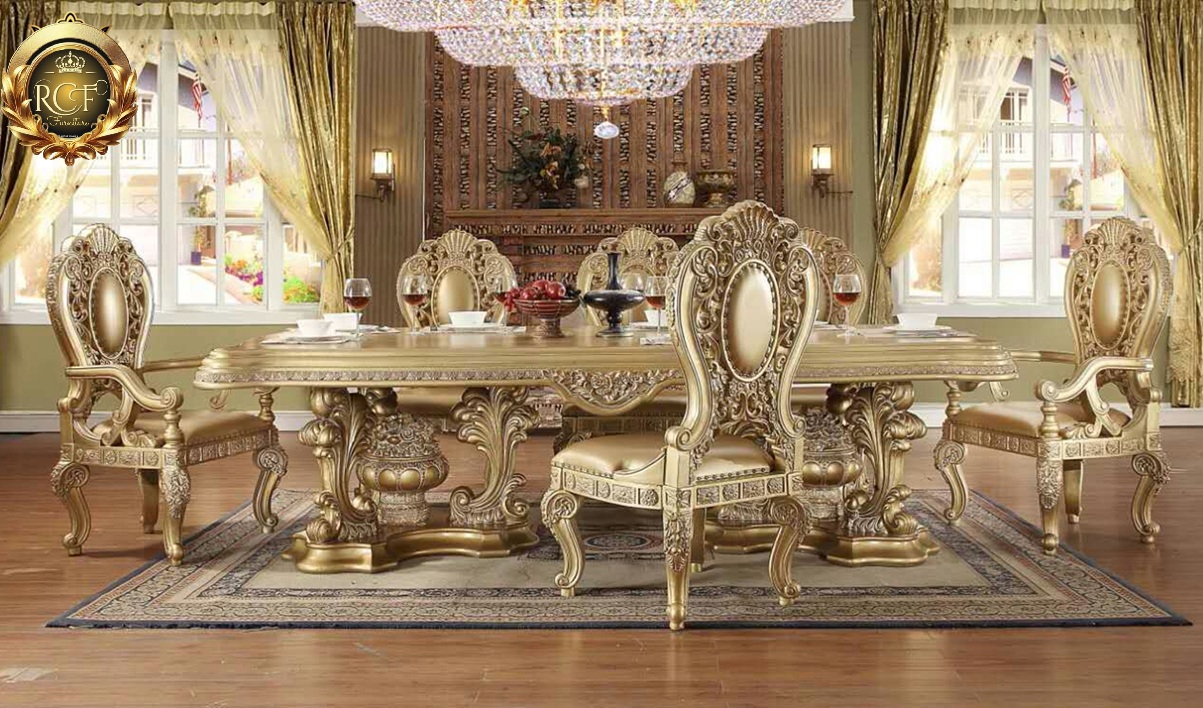 Royal Craft Furniture Tacoma European Style Carving Luxury Dining Set