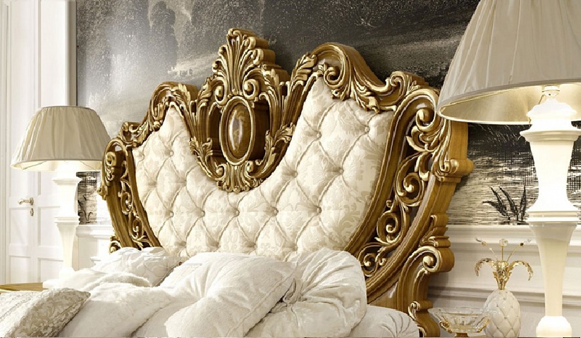 Royal Craft Furniture Luxury Hand Carved Classical Style Bed - Image 4