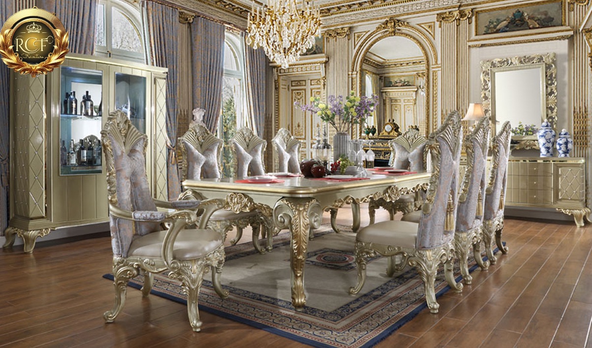 Royal Craft Furniture Tempe Italian Style Hand Carved Dining Set
