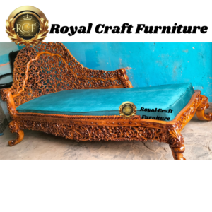 Royal Craft Furniture Luxury Carving 3 Seater Couch Natural Finished