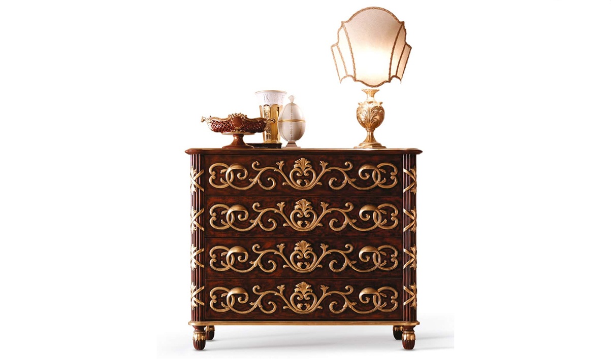 Royal Craft Furniture Lisa Hand Carved Royal Motif Bedroom Set - Image 4