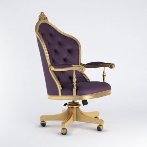 Royal Craft Furniture America Contemporary Brown Faux Leather Study Chair