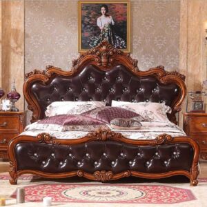 Royal Craft Furniture Shanghai Hand Carved Teak Wood Luxury Bed