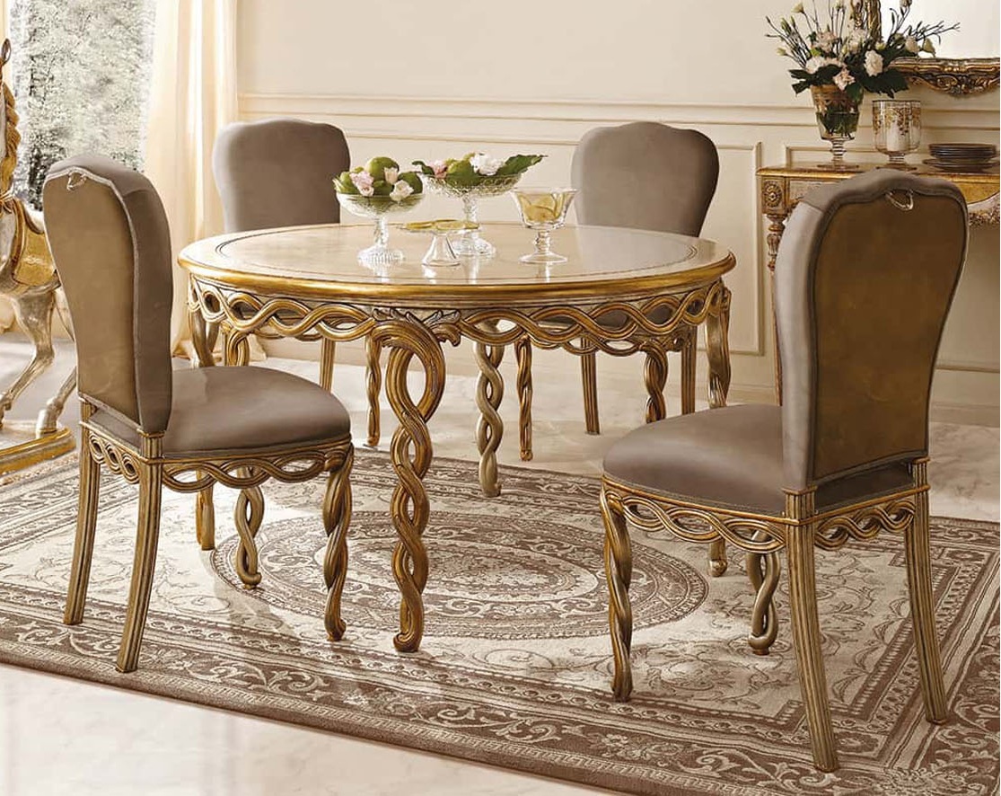 Royal Craft Furniture Beautiful Handcrafted Royal Luxury 4 Seater Dining Table - Image 2