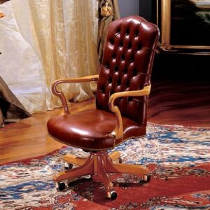 Royal Craft Furniture Natural Brown Leather Office Chair
