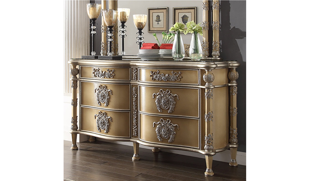 Royal Craft Furniture Modesto Royal Luxury Style Carving Dining Set - Image 5