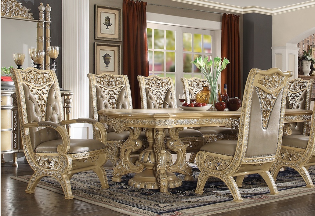 Royal Craft Furniture Modesto Royal Luxury Style Carving Dining Set - Image 4