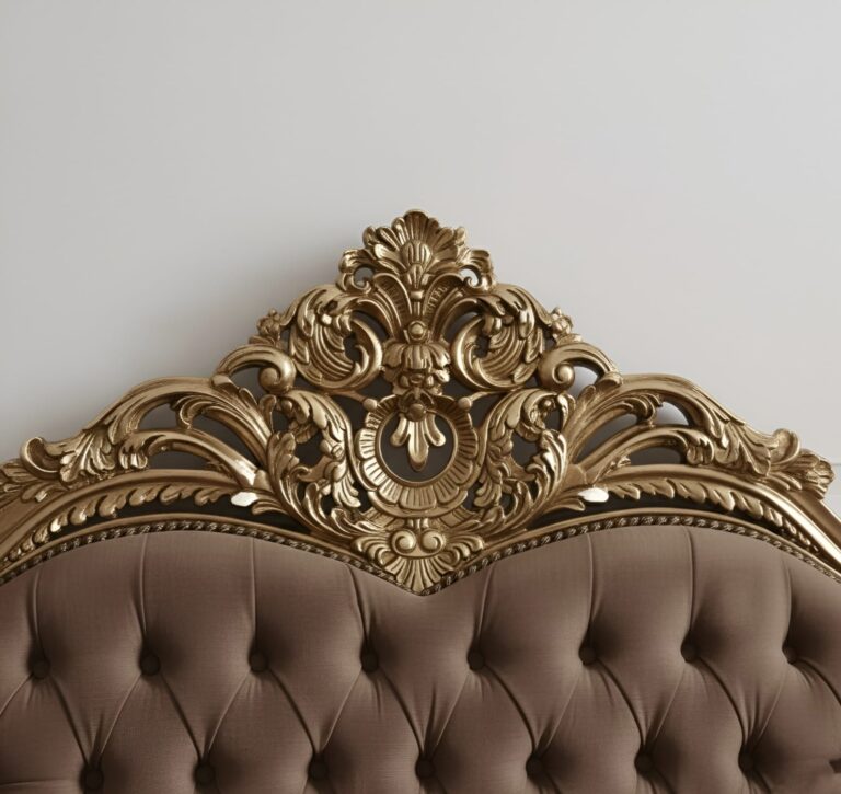 Royal Craft Furniture Wooden Royal Sofa Set with Antique Gold Finish - Image 4