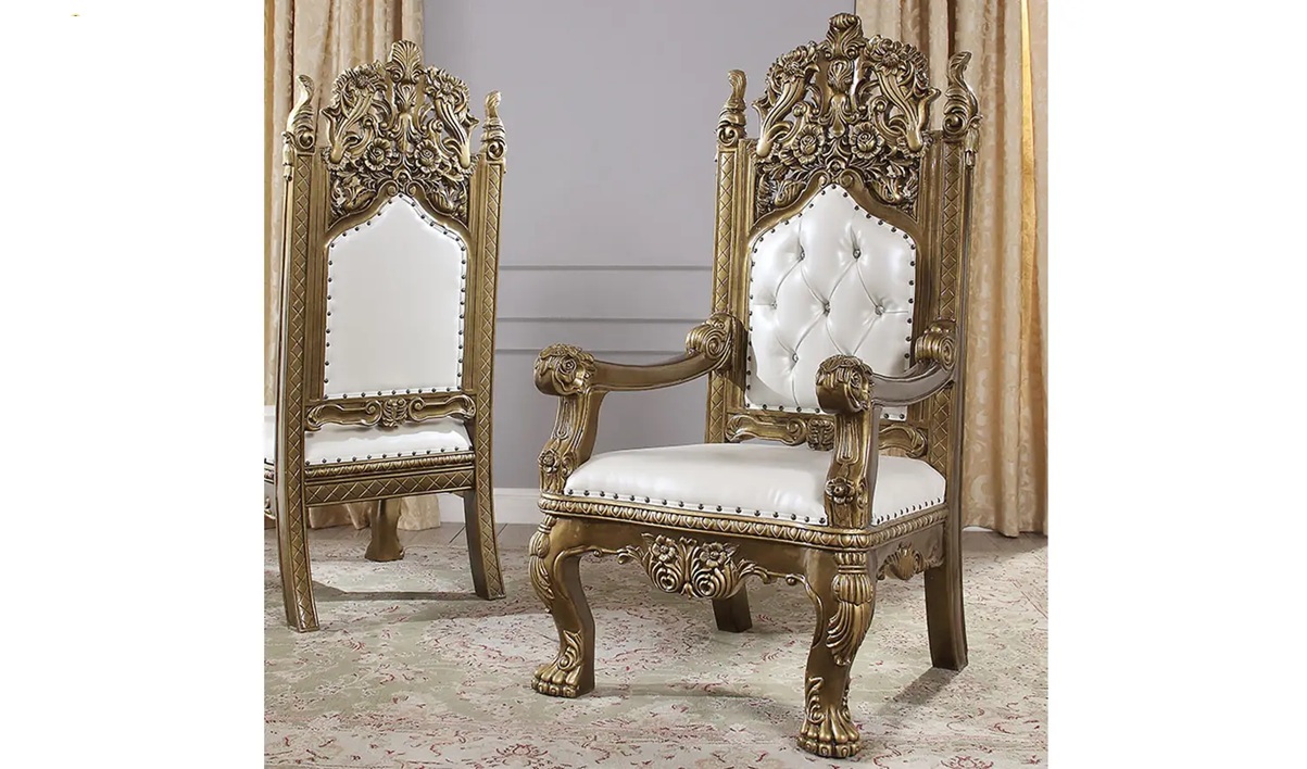 Royal Craft Furniture Gilbert Maharaja Style Hand Carved Dining Set - Image 3