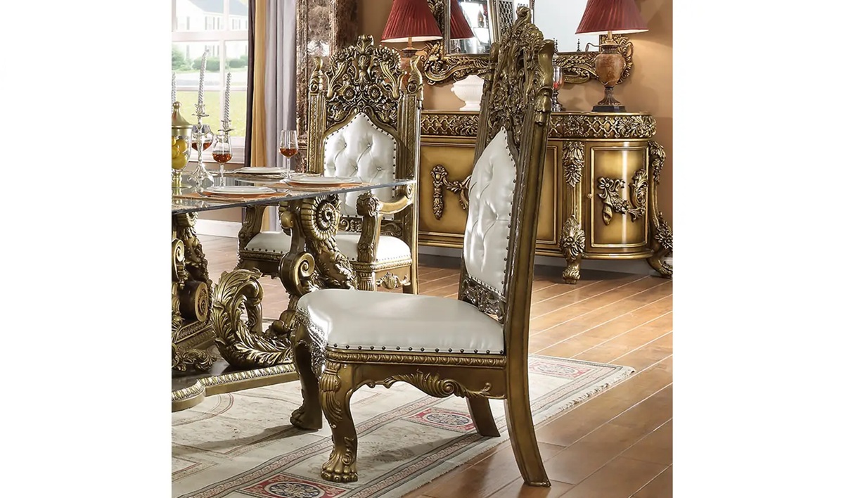 Royal Craft Furniture Gilbert Maharaja Style Hand Carved Dining Set - Image 4