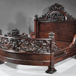 Royal Craft Furniture Indian Maharaja Style Carved Antique Sheesham Bed