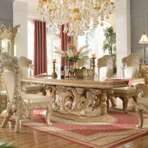 Royal Craft Furniture Fremont European Style Hand Carved Dining Set