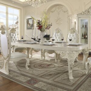 Royal Craft Furniture Akron European Style Hand Carved Dining Set