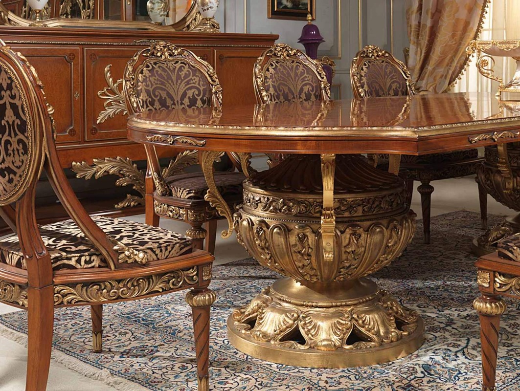 Royal Craft Furniture Royal Carving Dining Table - Image 4