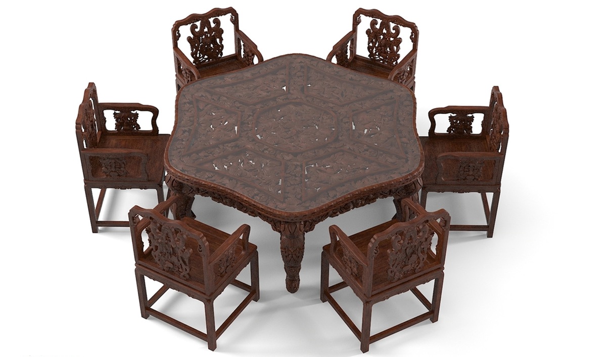 Royal Craft Furniture Antique Luxury Hand Carving Dining Table