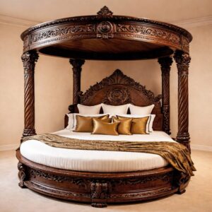 Royal Craft Furniture Vintage 4 Poster Bed for Sale in Round Style