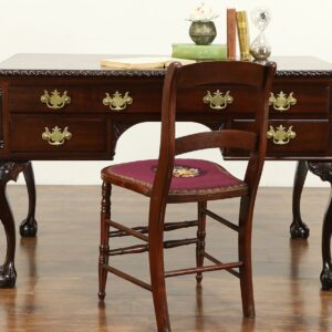 Royal Craft Furniture Elizabeth Antique Style Teak Wood Office Table
