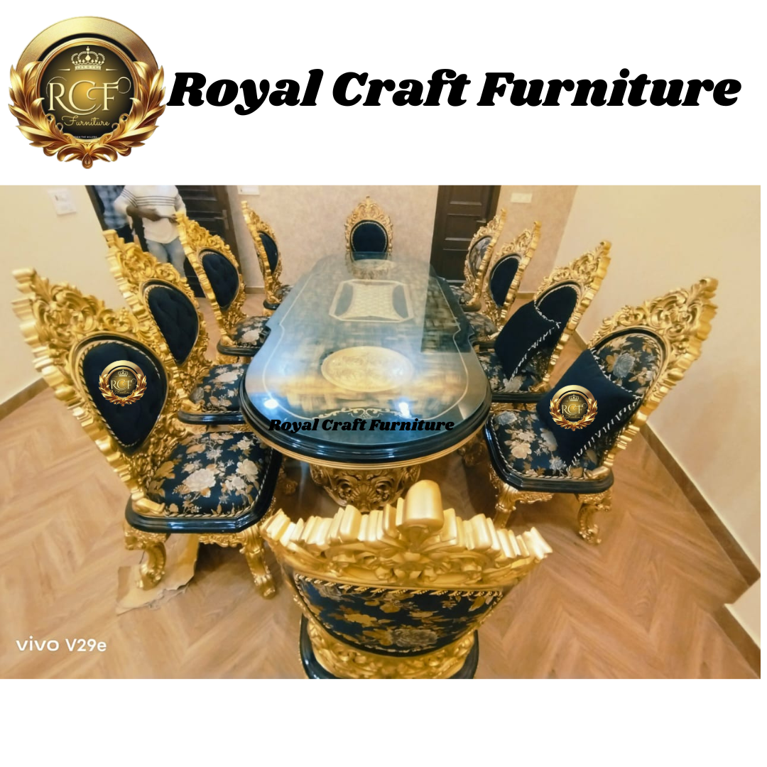 Royal Craft Furniture Turkish Style Furniture Bed, Dresser Mirror, Almirah, Crockry, Dinning Table, Sofa, Jhula - Image 5
