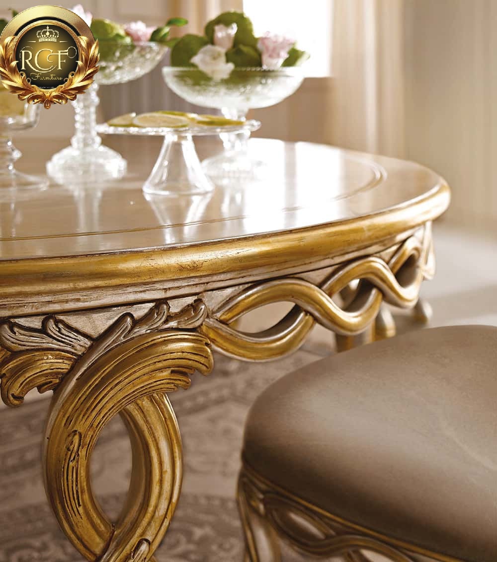 Royal Craft Furniture Beautiful Handcrafted Royal Luxury 4 Seater Dining Table - Image 3