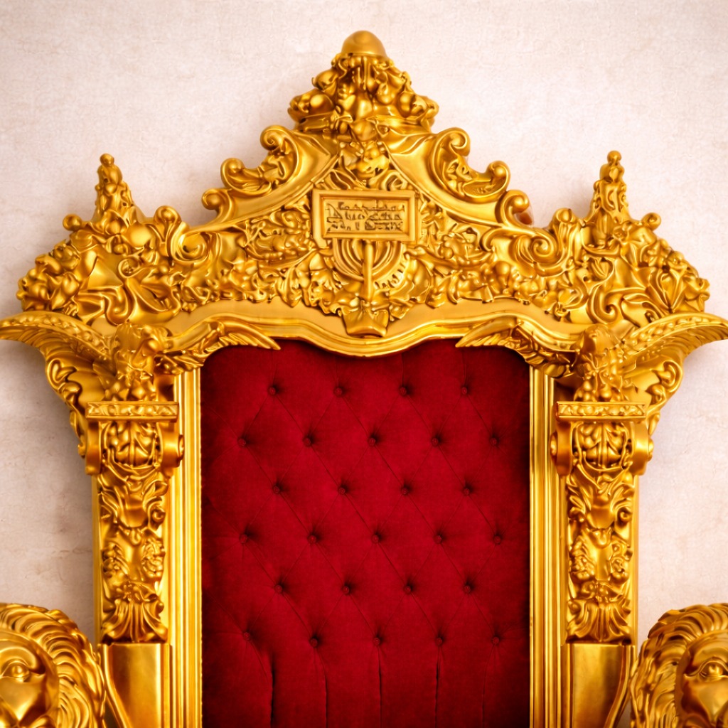 Royal Craft Furniture Grand Guruji Singhasan with Lion Design - Image 3