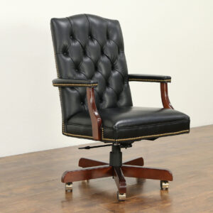 Royal Craft Furniture Antique Modern Style Upholstered Swivel Office Chair
