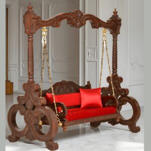 Royal Craft Furniture Wooden Jhula with Stand for Home with Natural