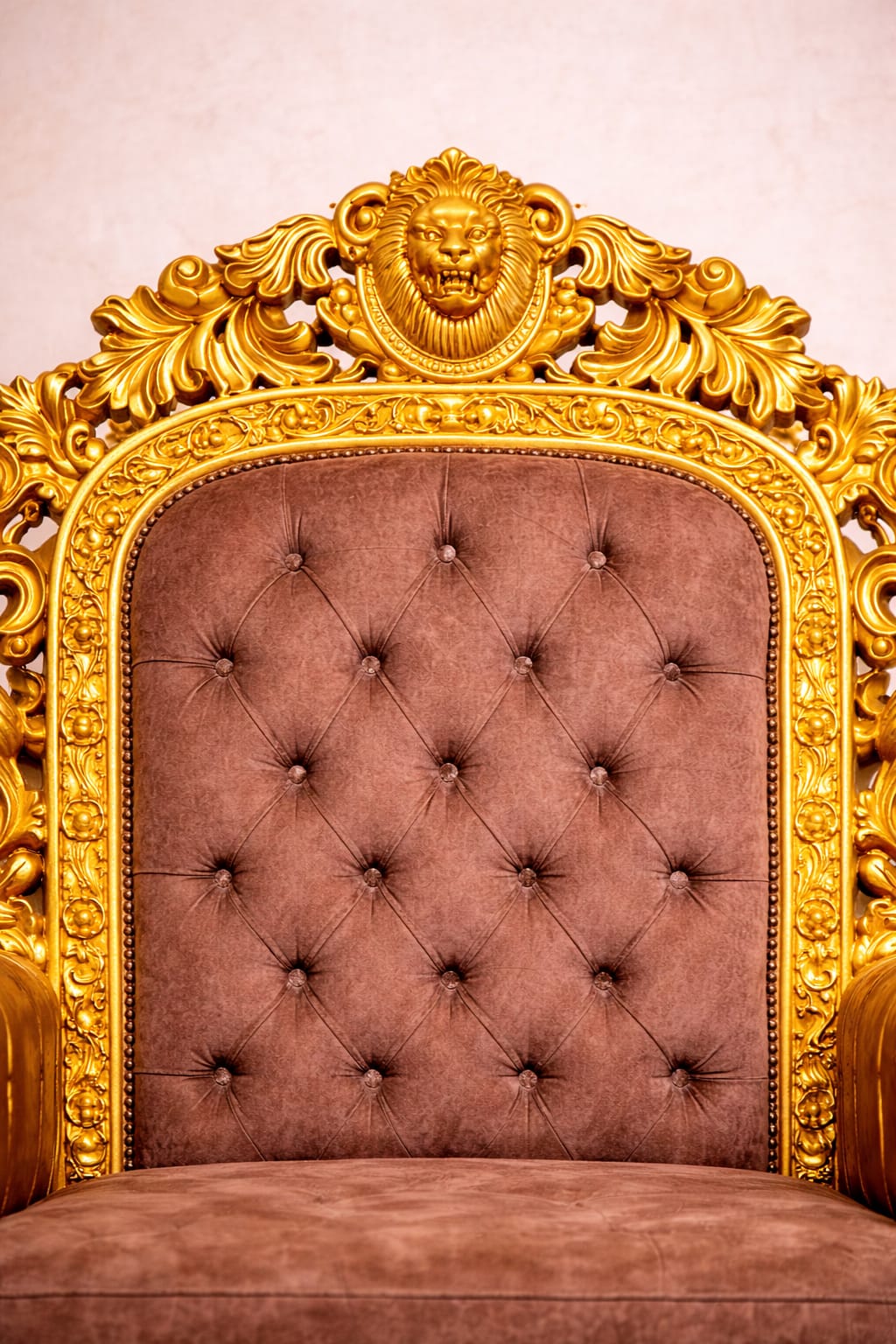 Royal Craft Furniture Handcrafted Wooden Lion Chair for Guruji - Image 4