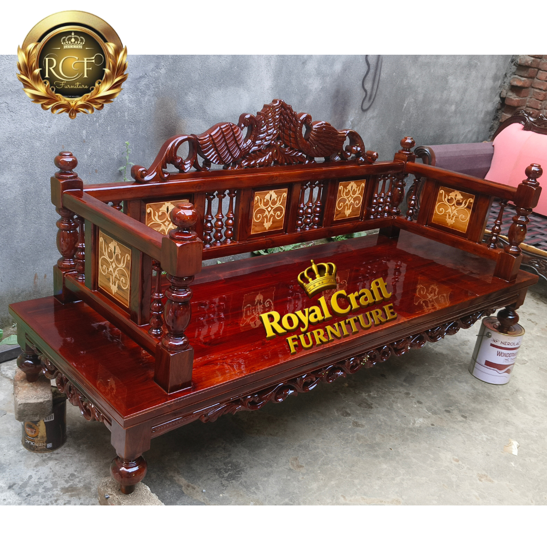 Royal Craft Furniture Wooden Swing for Home with Brass Chain