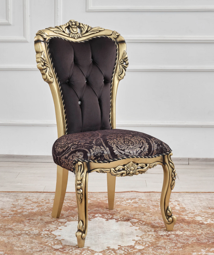 Royal Craft Furniture Imitation Gold Italian Style Dining Set - Image 5