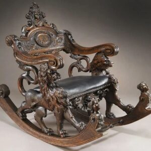 Royal Craft Furniture Luxury Style Hand Carved Rocking Chair