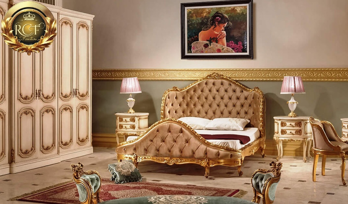 Royal Craft Furniture Olive French Style Carved Royal Bedroom Set - Image 3