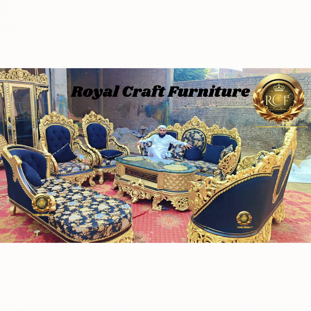 Royal Craft Furniture Turkish Style Furniture Bed, Dresser Mirror, Almirah, Crockry, Dinning Table, Sofa, Jhula - Image 6